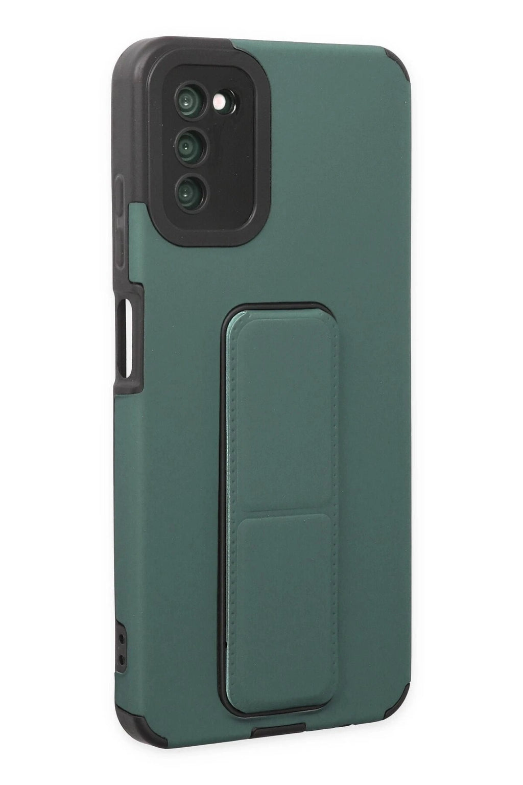 Mey İthalat® Samsung Galaxy A03S Kılıf Mega Standlı Silikon - Yeşil