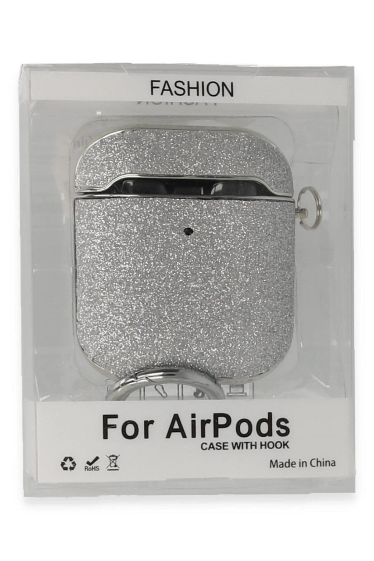 Mey İthalat® Airpods 2 (2.nesil) Spell Simli Kılıf - Gümüş