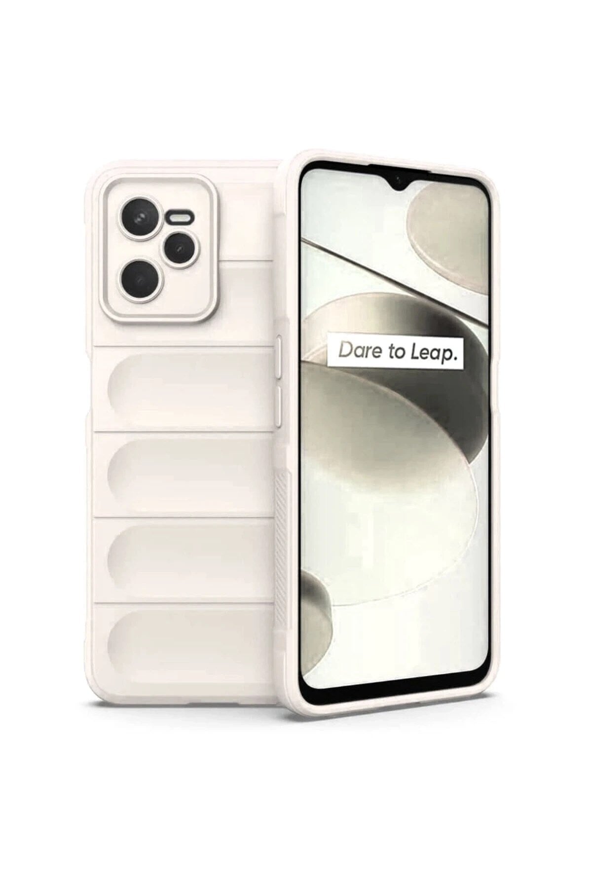 Mey İthalat® Realme C35 Kılıf Optimum Silikon - Krem
