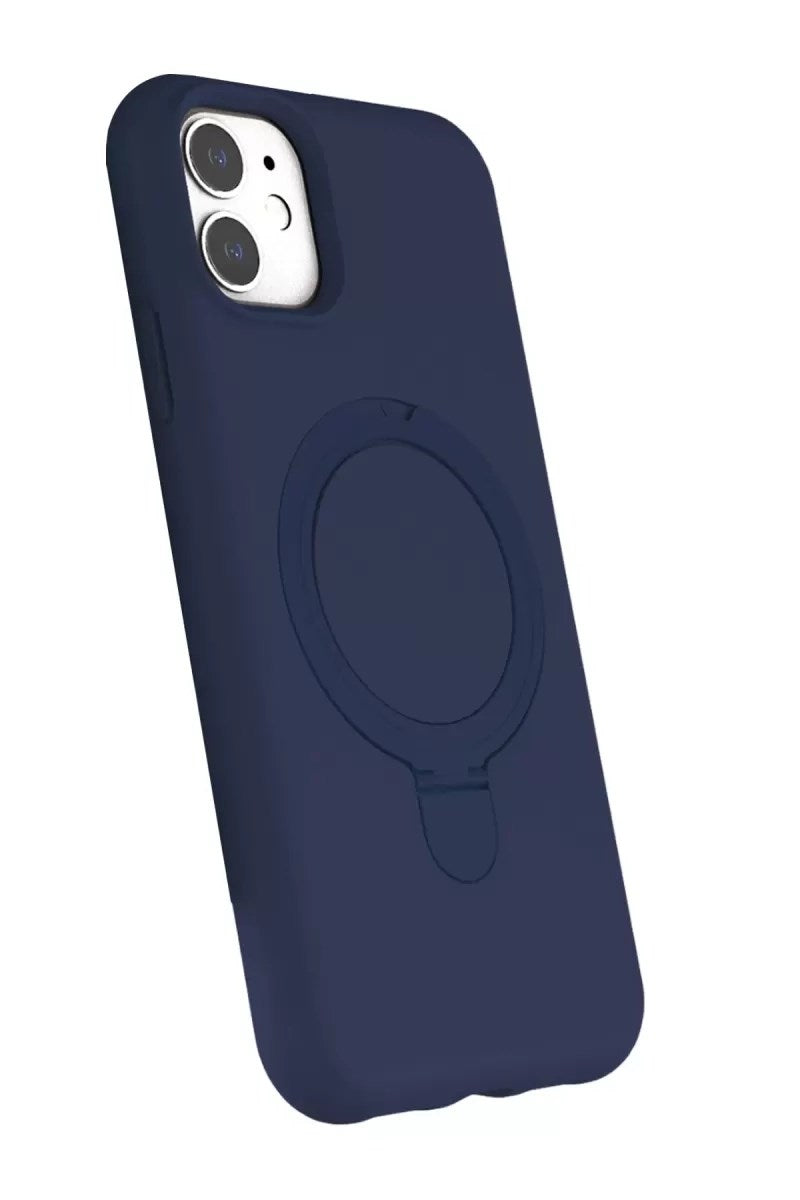 Mey İthalat® iPhone 11 Regal Magsafe Standlı Kapak - Lacivert