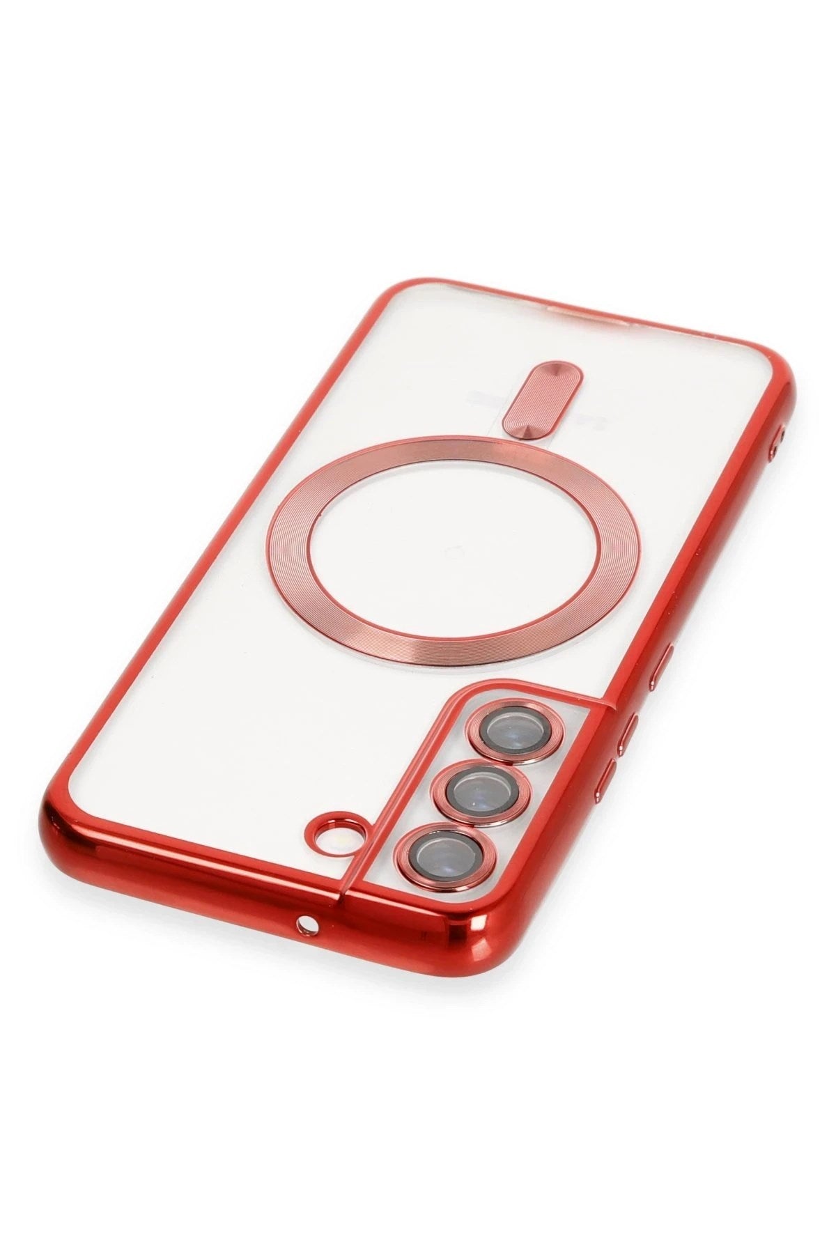 Mey İthalat® Samsung Galaxy S22 Kılıf Kross Magneticsafe Kapak - Kırmızı