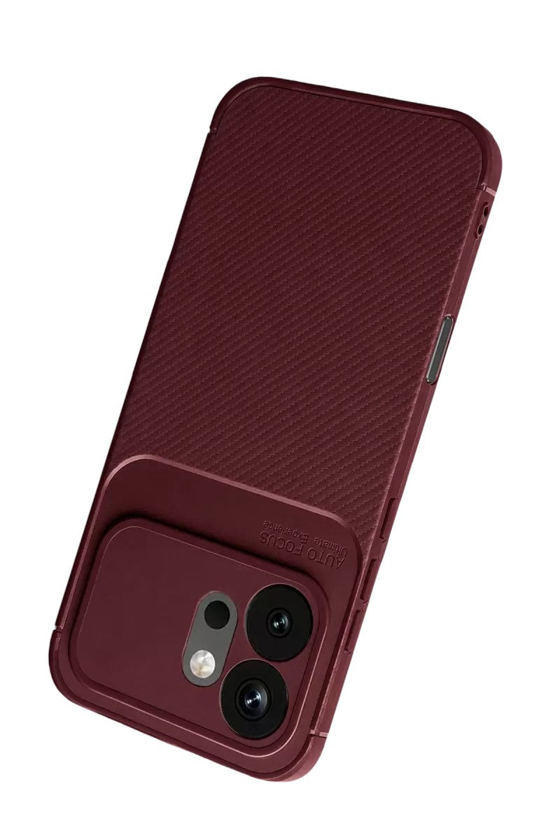 Mey İthalat® Huawei Honor 600 Auto Focus Karbon Kapak - Bordo