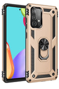 Mey İthalat® Samsung Galaxy A52 Kılıf Sofya Yüzüklü Silikon Kapak - Gold