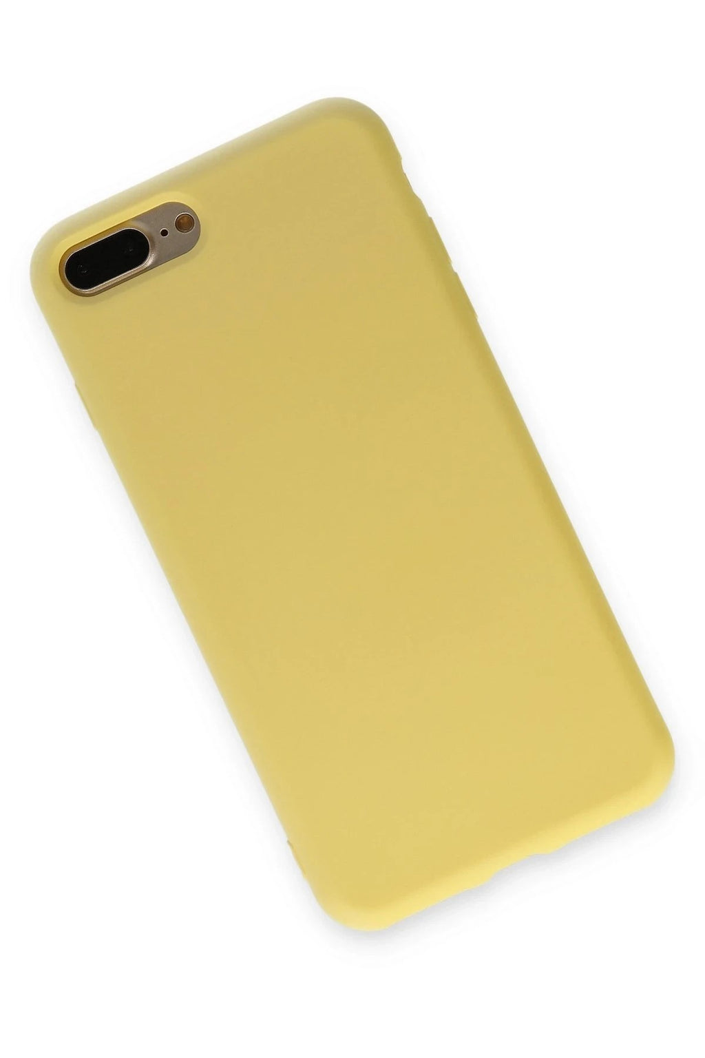 Mey İthalat® iPhone 7 Plus Kılıf Nano içi Kadife Silikon - Sarı