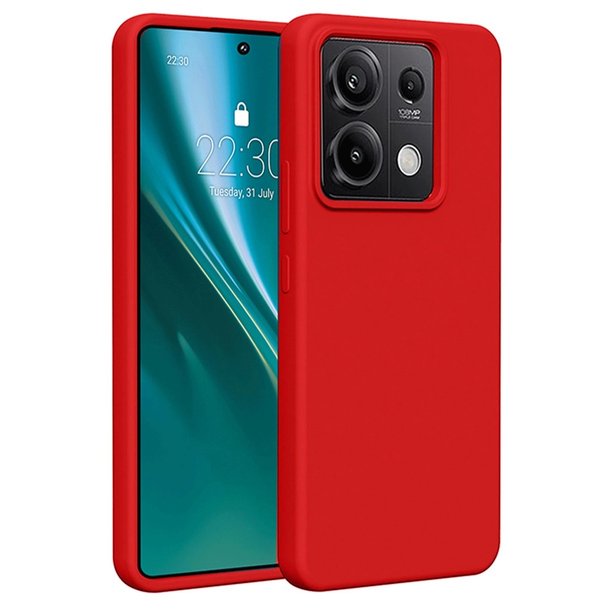 Mey İthalat® Redmi Note 13 Pro 5G Kılıf First Silikon - Kırmızı
