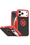 Mey İthalat® iPhone 17 Pro Max Montreal Yüzüklü Silikon Kapak - Kırmızı