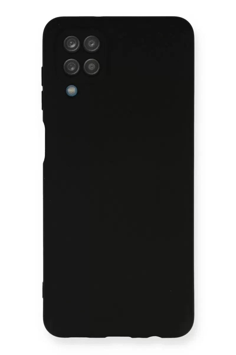 Mey İthalat® Samsung Galaxy A12 Kılıf Nano içi Kadife Silikon - Siyah