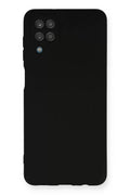 Mey İthalat® Samsung Galaxy A12 Kılıf Nano içi Kadife Silikon - Siyah