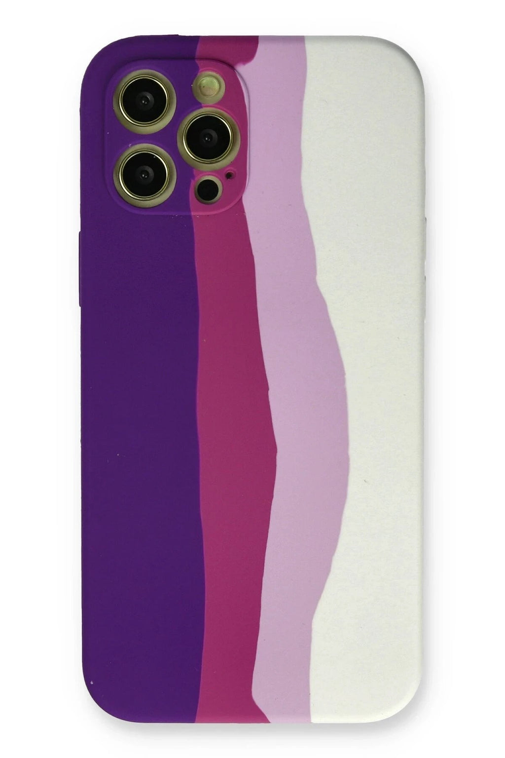 Mey İthalat® iPhone 12 Pro Max Kılıf Ebruli Lansman Silikon - Mor-Beyaz