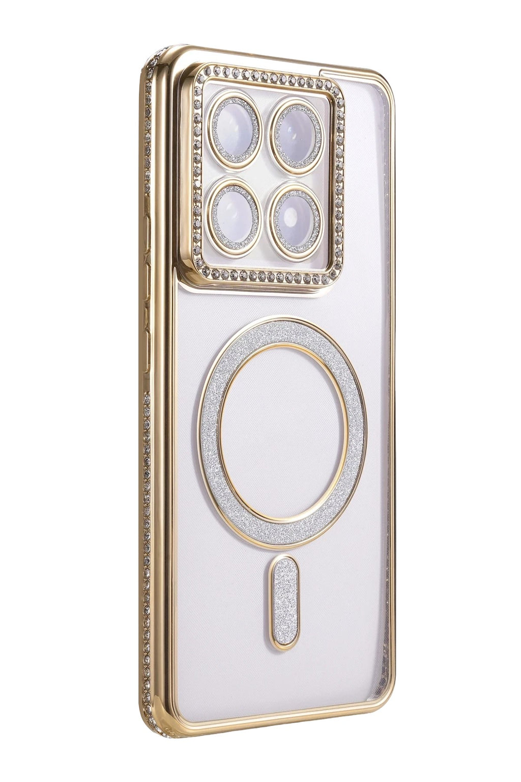Mey İthalat® Mi 14T Pro Joke Simli Magneticsafe Kılıf - Gold