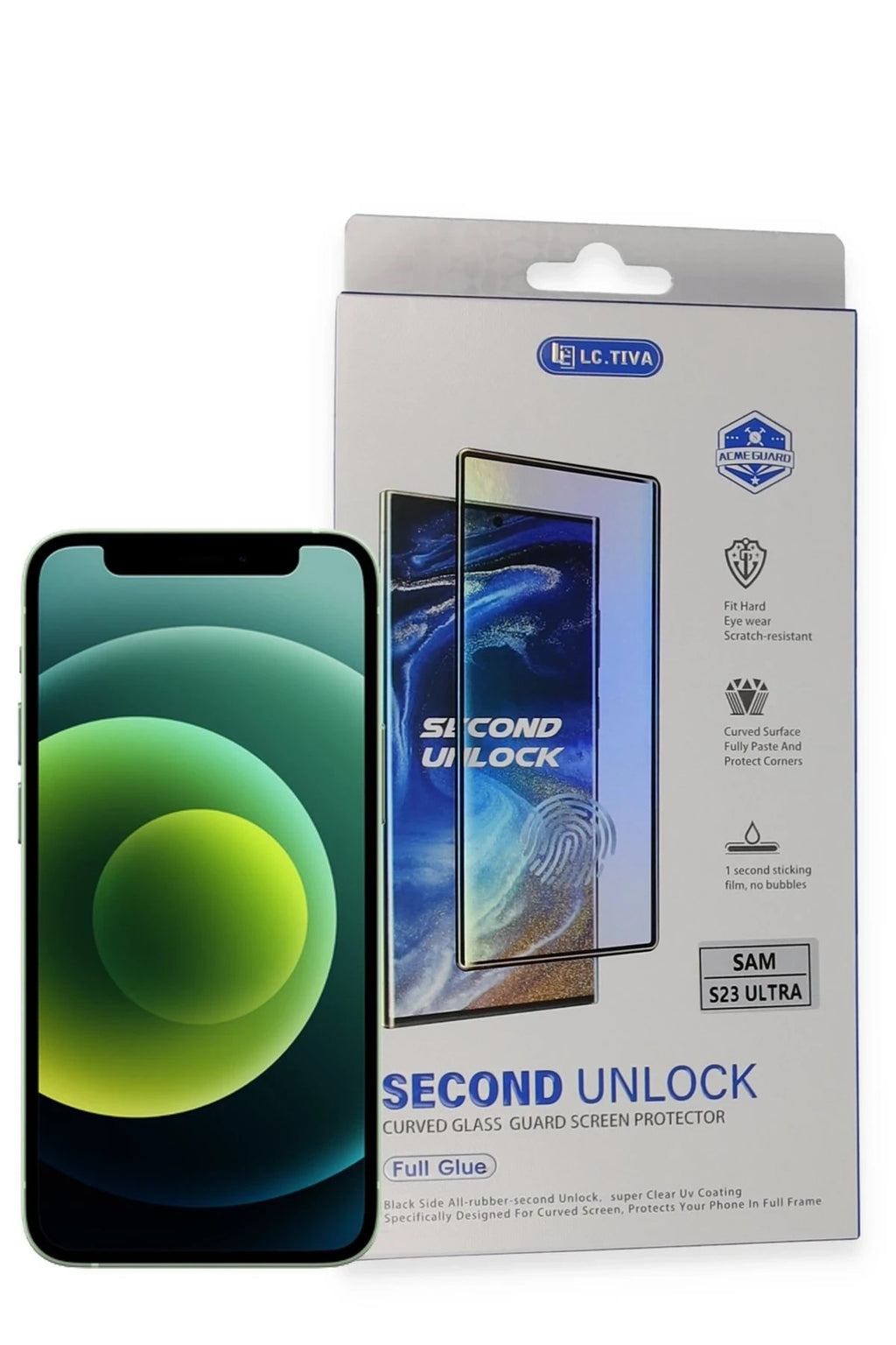 Mey İthalat® Samsung Galaxy S23 Ultra Durable Full Glue Curved Cam