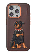 Mey İthalat® iPhone 15 Pro Perma Desenli Kapak - Koyu Kahve