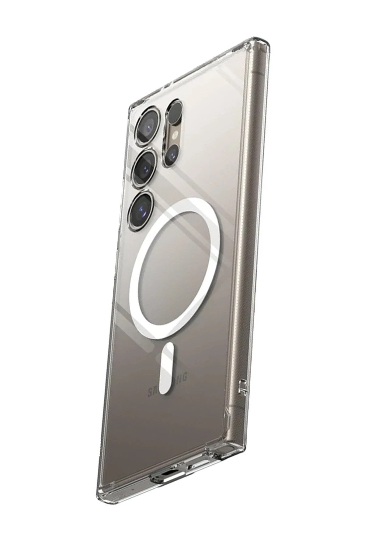 Mey İthalat® Samsung Galaxy S24 Ultra Kılıf Magneticsafe Şeffaf Silikon - Şeffaf