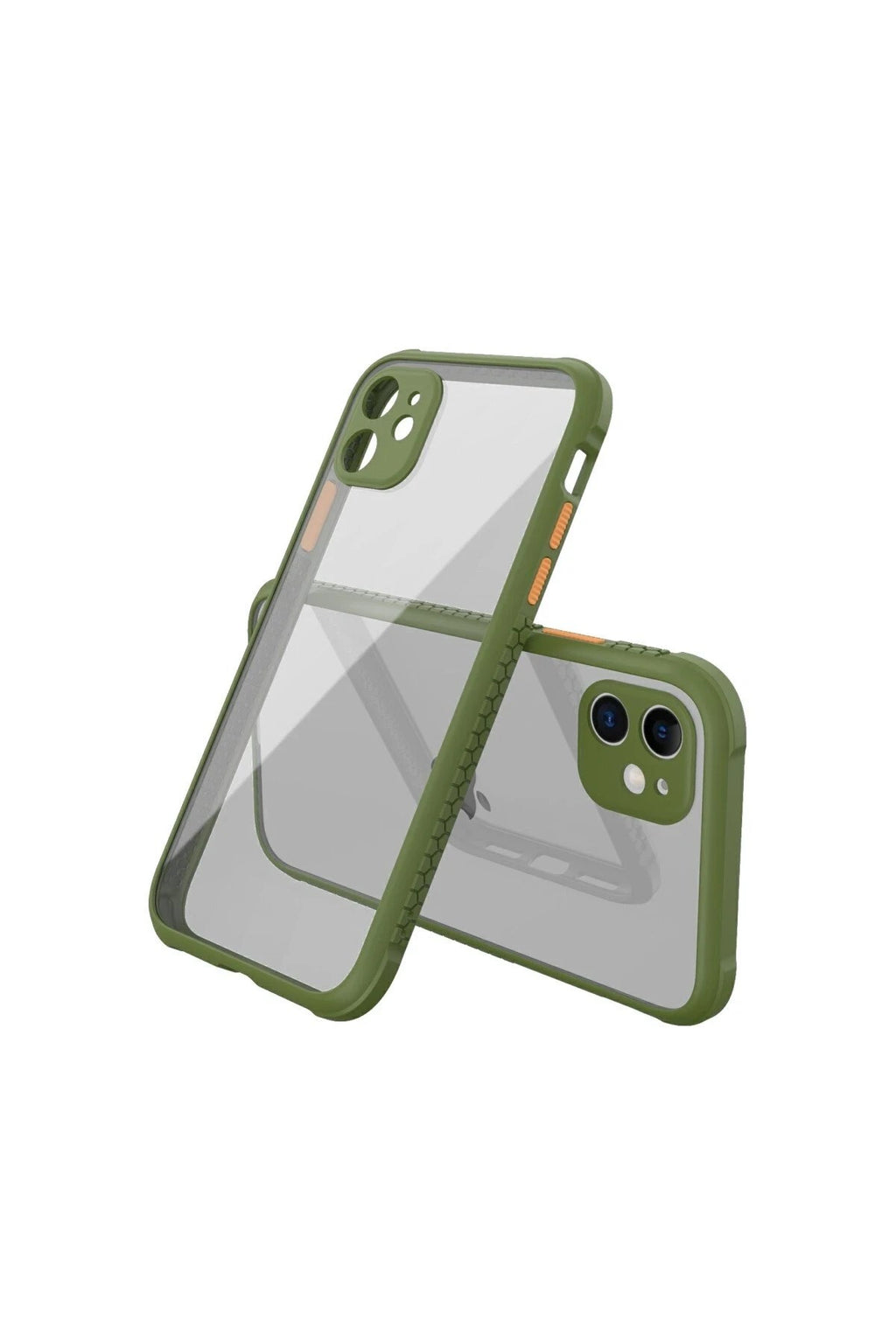 Mey İthalat® iPhone 12 Mini Kılıf Miami Şeffaf Silikon - Koyu Yeşil