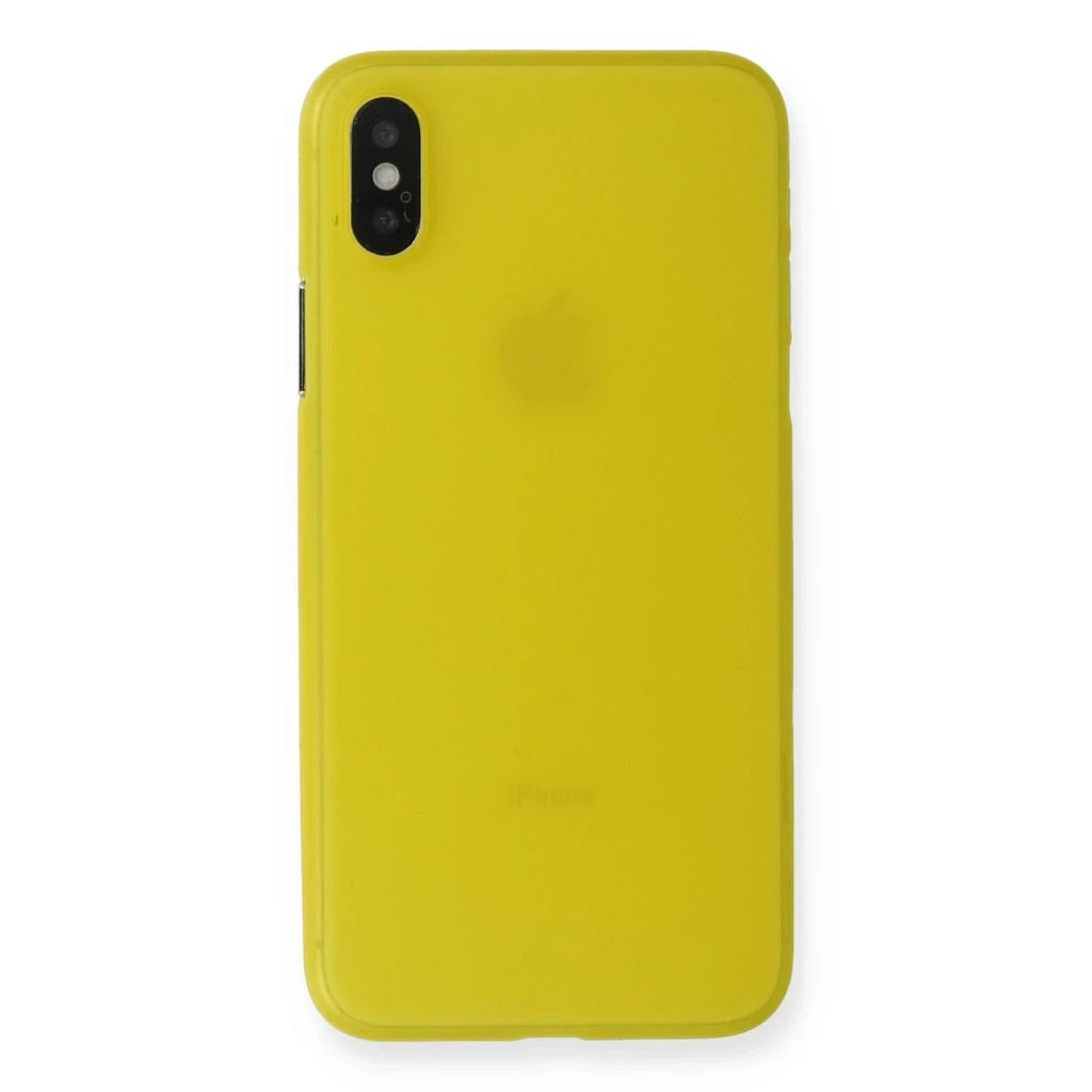Mey İthalat® iPhone X Kılıf PP Ultra İnce Kapak - Sarı