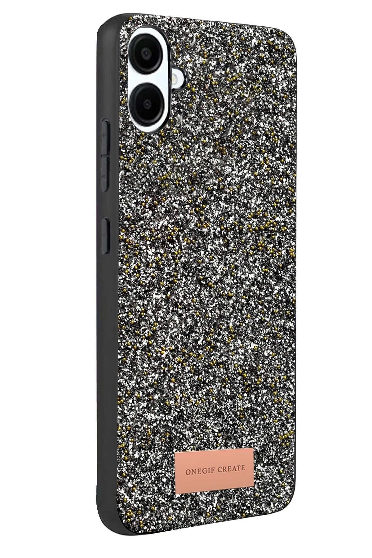 Mey İthalat® Samsung Galaxy A07 4G Bright Simli Kapak - Gold
