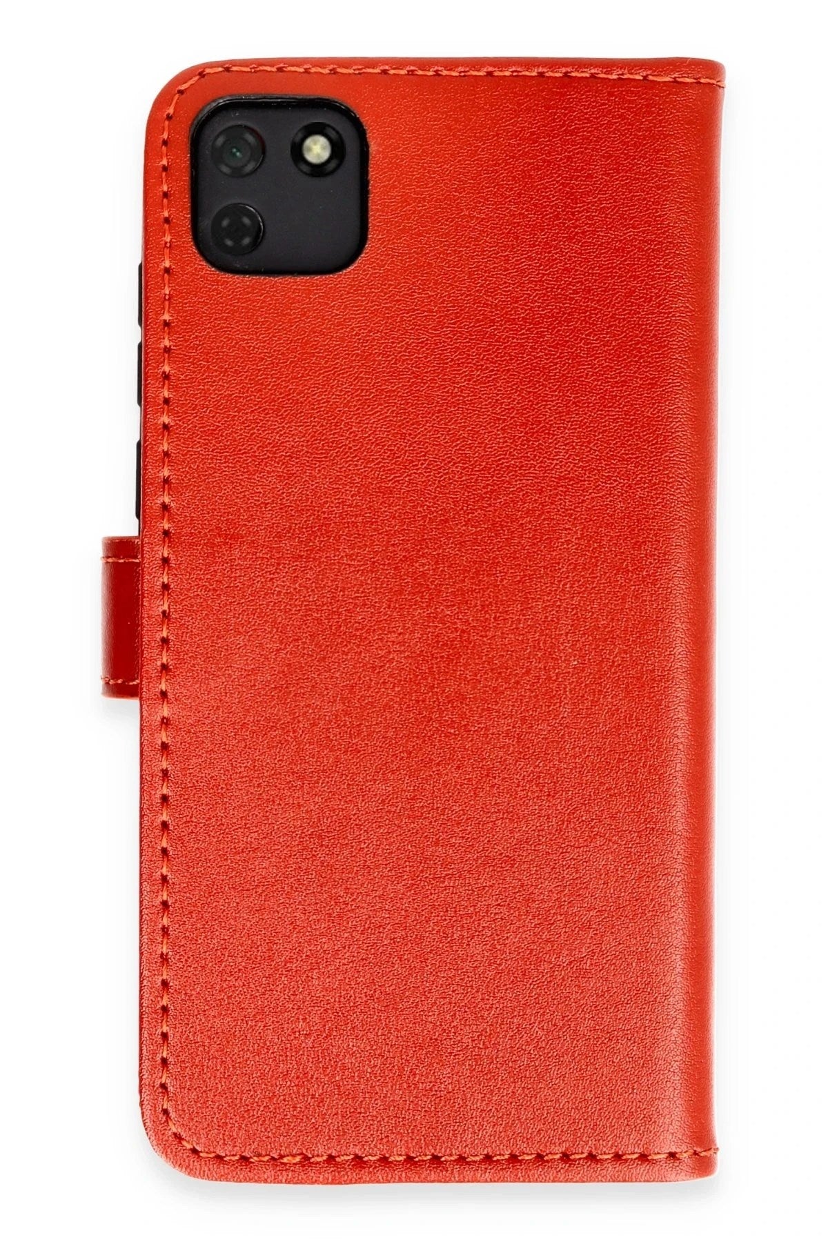 Mey İthalat® Huawei Y5P Kılıf Trend S Plus Kapaklı Kılıf - Kırmızı