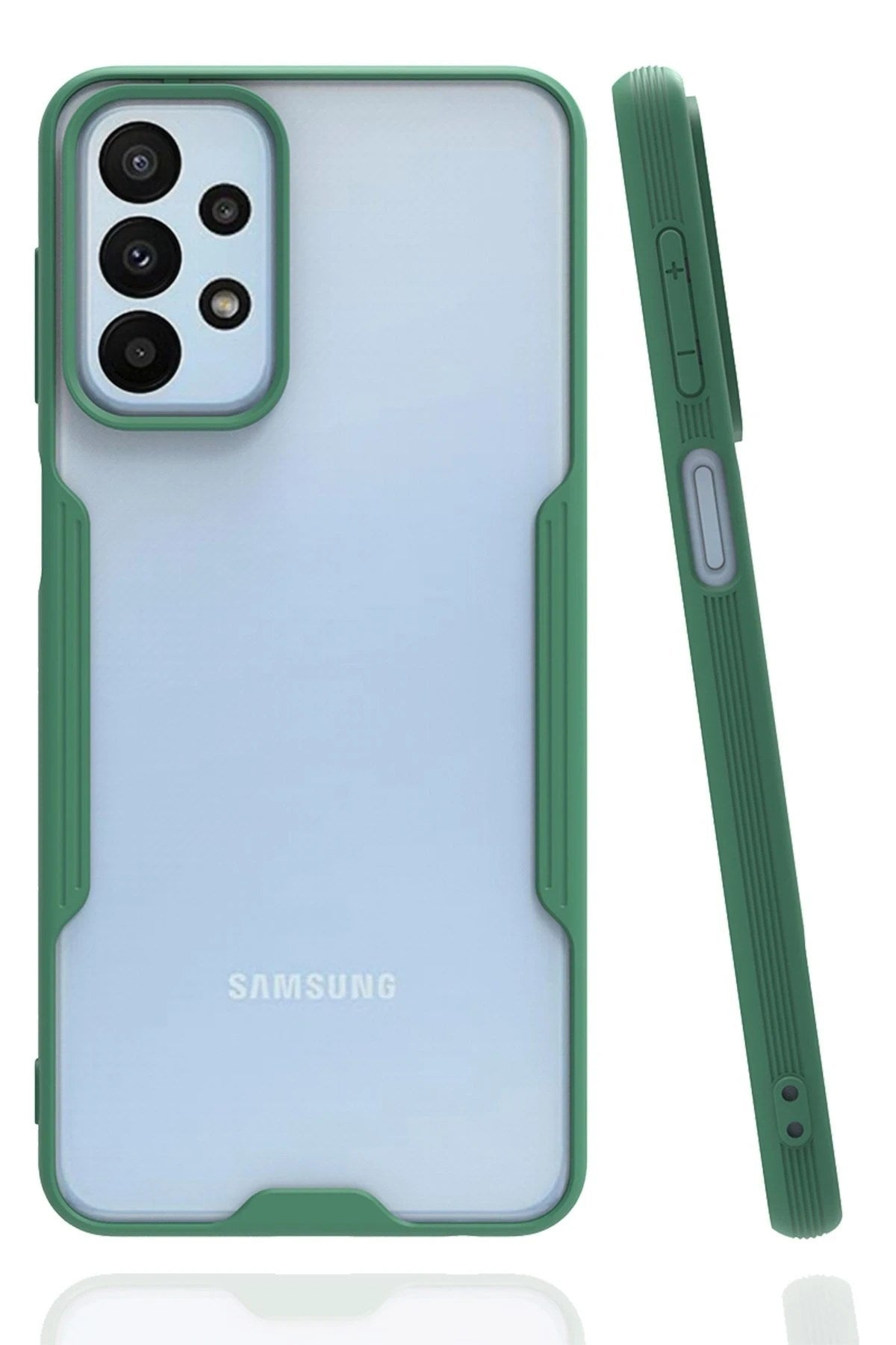 Mey İthalat® Samsung Galaxy A23 4G Kılıf Platin Silikon - Yeşil