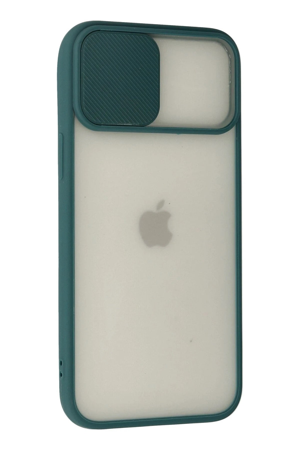 Mey İthalat® iPhone 12 Pro Max Kılıf Palm Buzlu Kamera Sürgülü Silikon - Yeşil