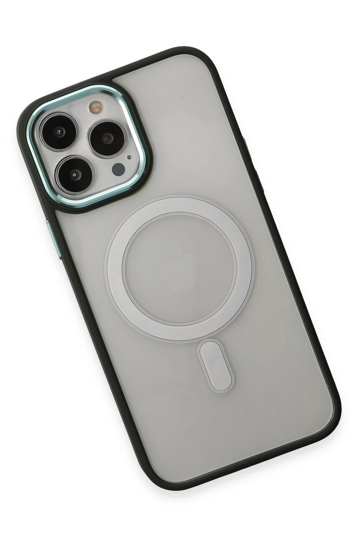 Mey İthalat® iPhone 15 Pro Kılıf Room Magneticsafe Silikon - Köknar Yeşili