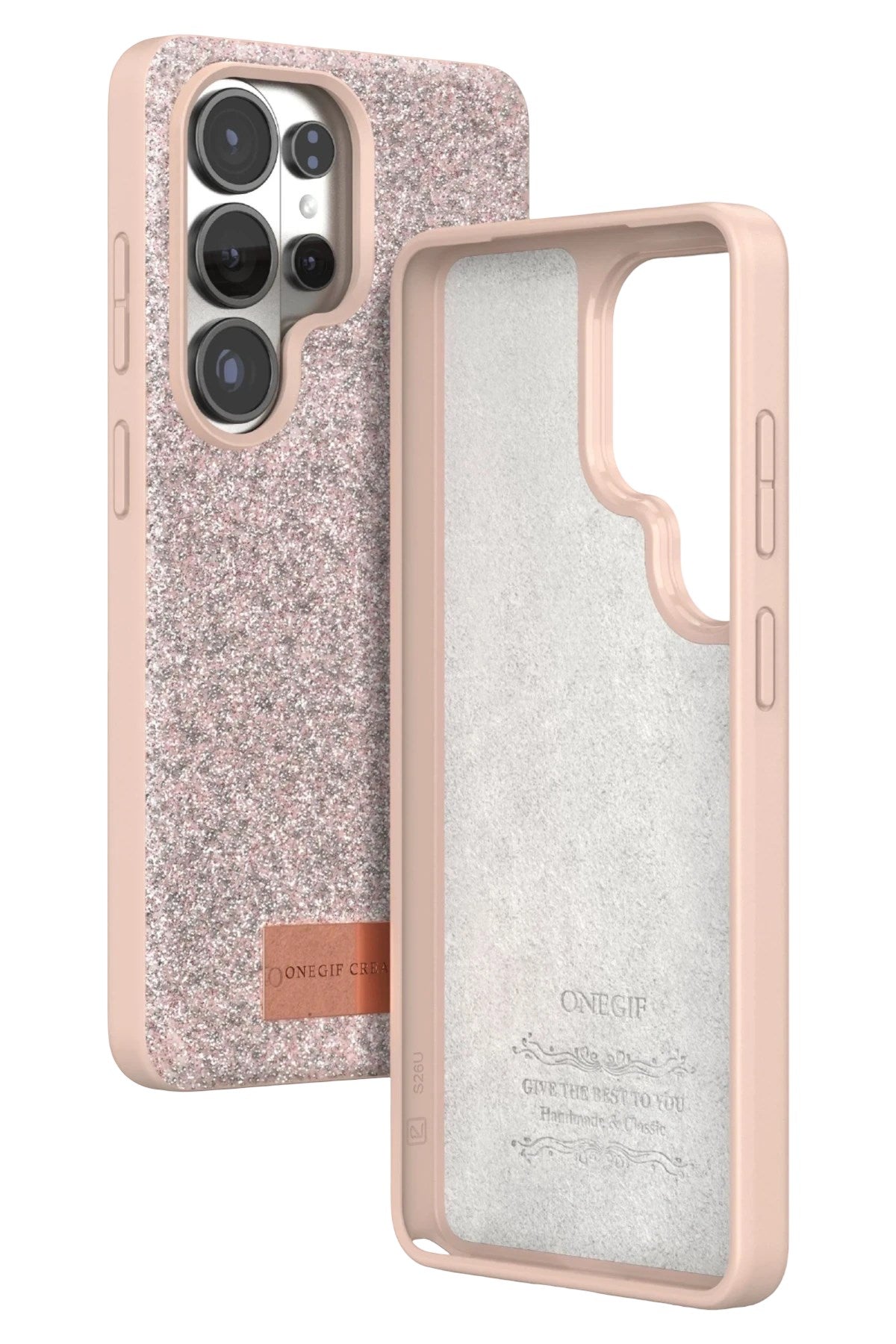 Mey İthalat® Samsung Galaxy S26 Ultra Bright Simli Kapak - Pembe