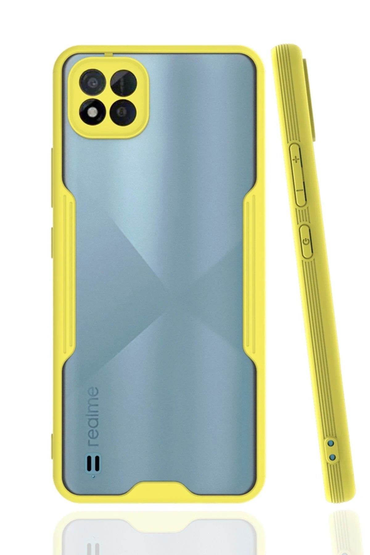 Mey İthalat® Realme C11 2021 Kılıf Platin Silikon - Sarı