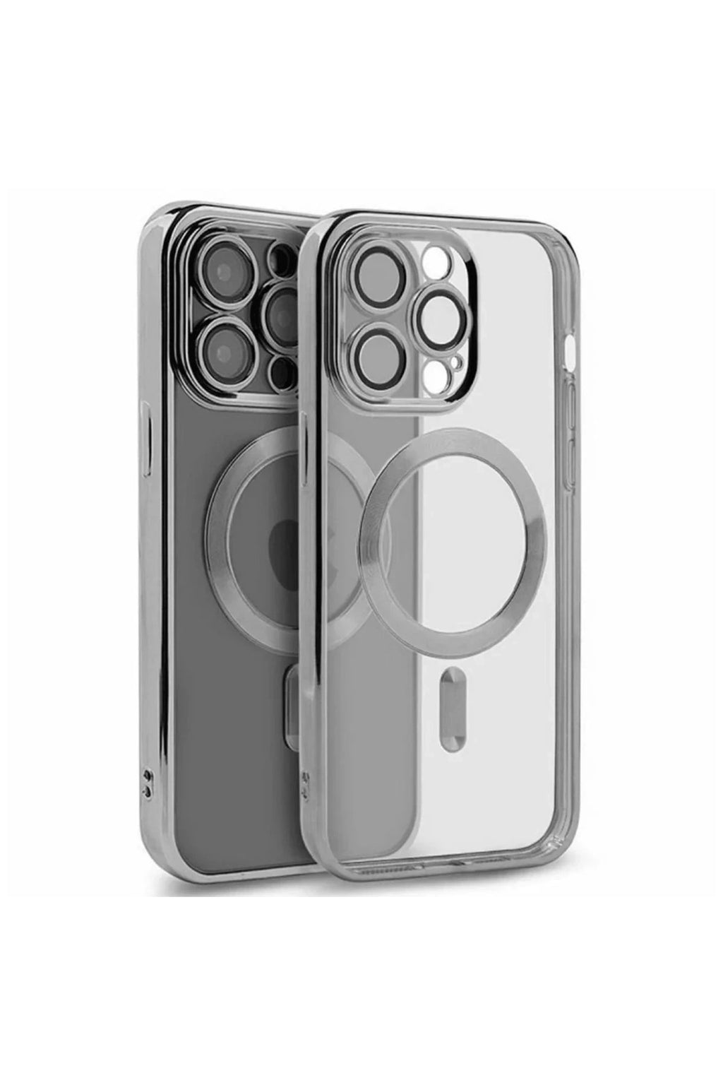 Mey İthalat® iPhone 15 Pro Kılıf Kross Magneticsafe Kapak - Gümüş