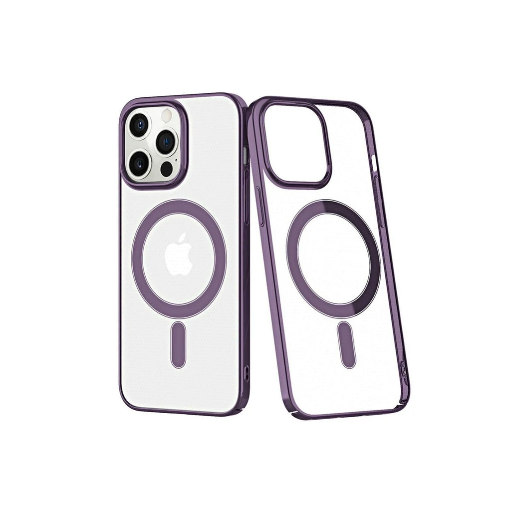 Mey İthalat® iPhone 13 Pro Max Kılıf Element Magneticsafe Sert Kapak - Derin Mor