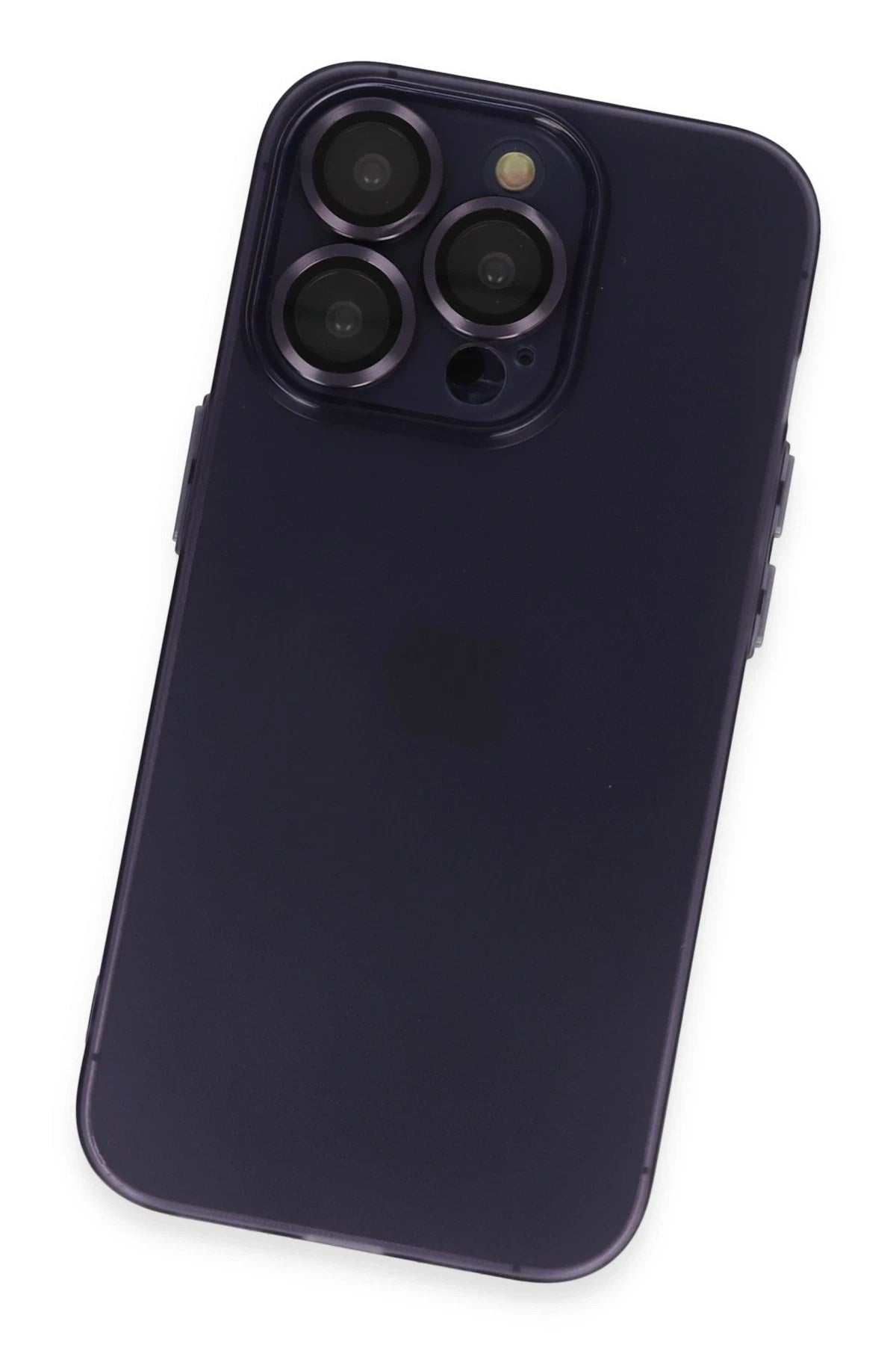 Mey İthalat® iPhone 14 Pro Max Kılıf Luko Lens Silikon - Derin Mor