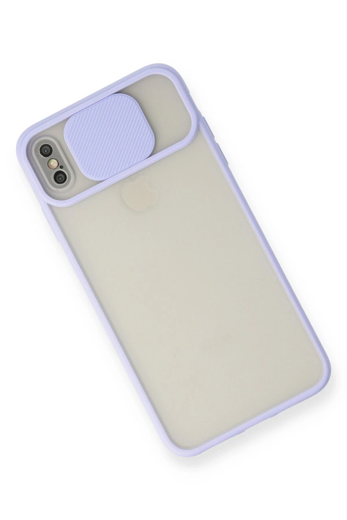 Mey İthalat® iPhone X Kılıf Palm Buzlu Kamera Sürgülü Silikon - Lila