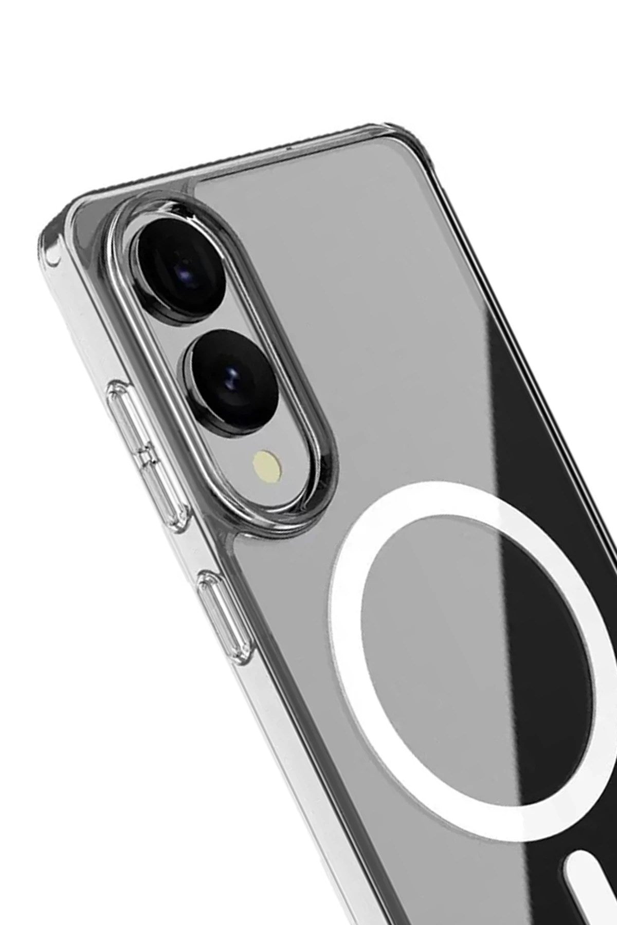 Mey İthalat® Samsung Galaxy S25 Edge Kılıf Magneticsafe Şeffaf Silikon - Şeffaf