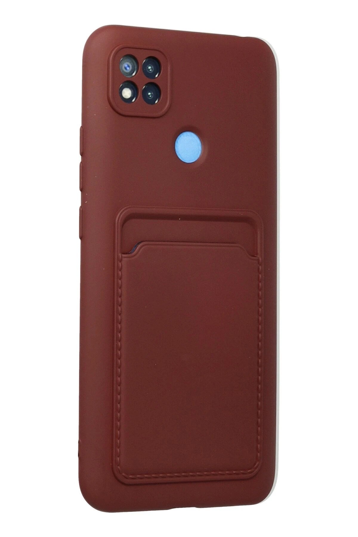 Mey İthalat® Redmi 9C Kılıf Kelvin Kartvizitli Silikon - Bordo