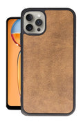 Mey İthalat® iPhone 14 Pro Max Kılıf Aras Deri Kapak - Taba