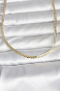 Mey İthalat® CM 14K Gold Renk Yassı Zincir Model 45 cm Kadın Kolye