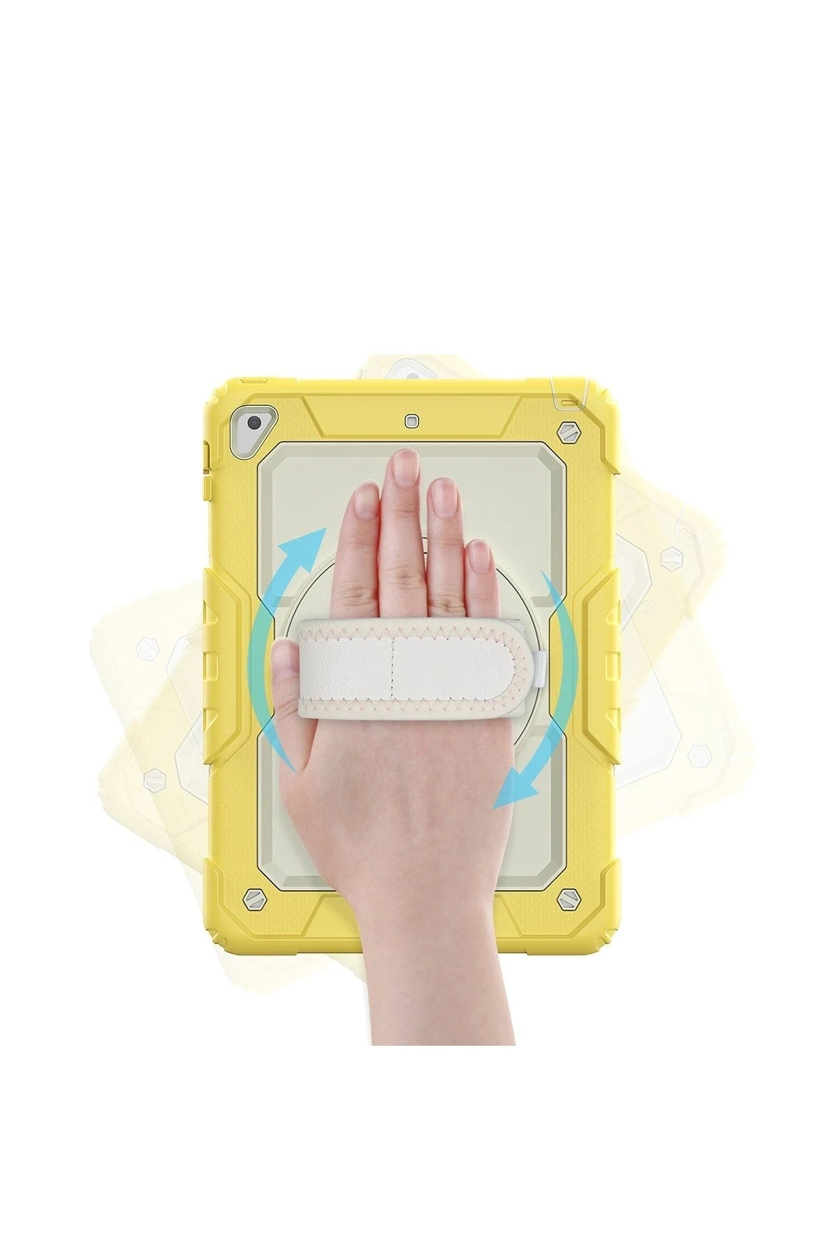 Mey İthalat® iPad 5 Air 9.7 Kılıf Strap New Tablet Kapak - Sarı