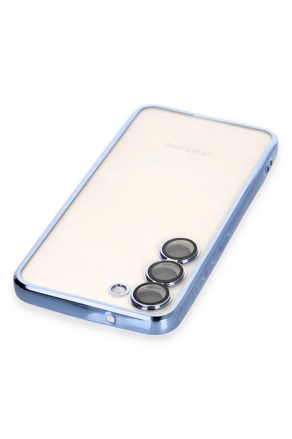 Mey İthalat® Samsung Galaxy S24 Kılıf Lensli Silikon - Açık Mavi