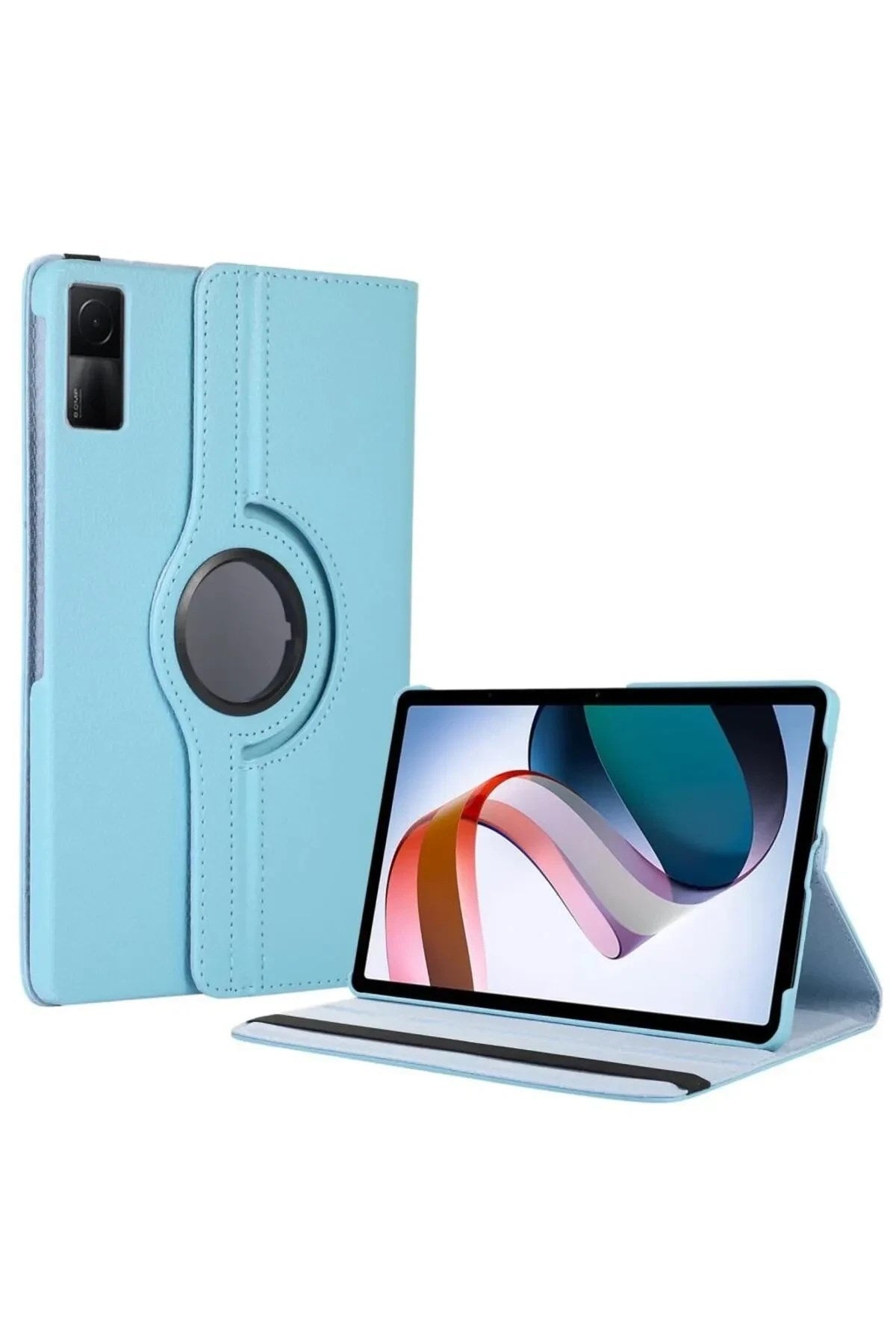 Mey İthalat® Redmi Pad SE 4G Kılıf 360 Tablet Deri Kılıf - Turkuaz
