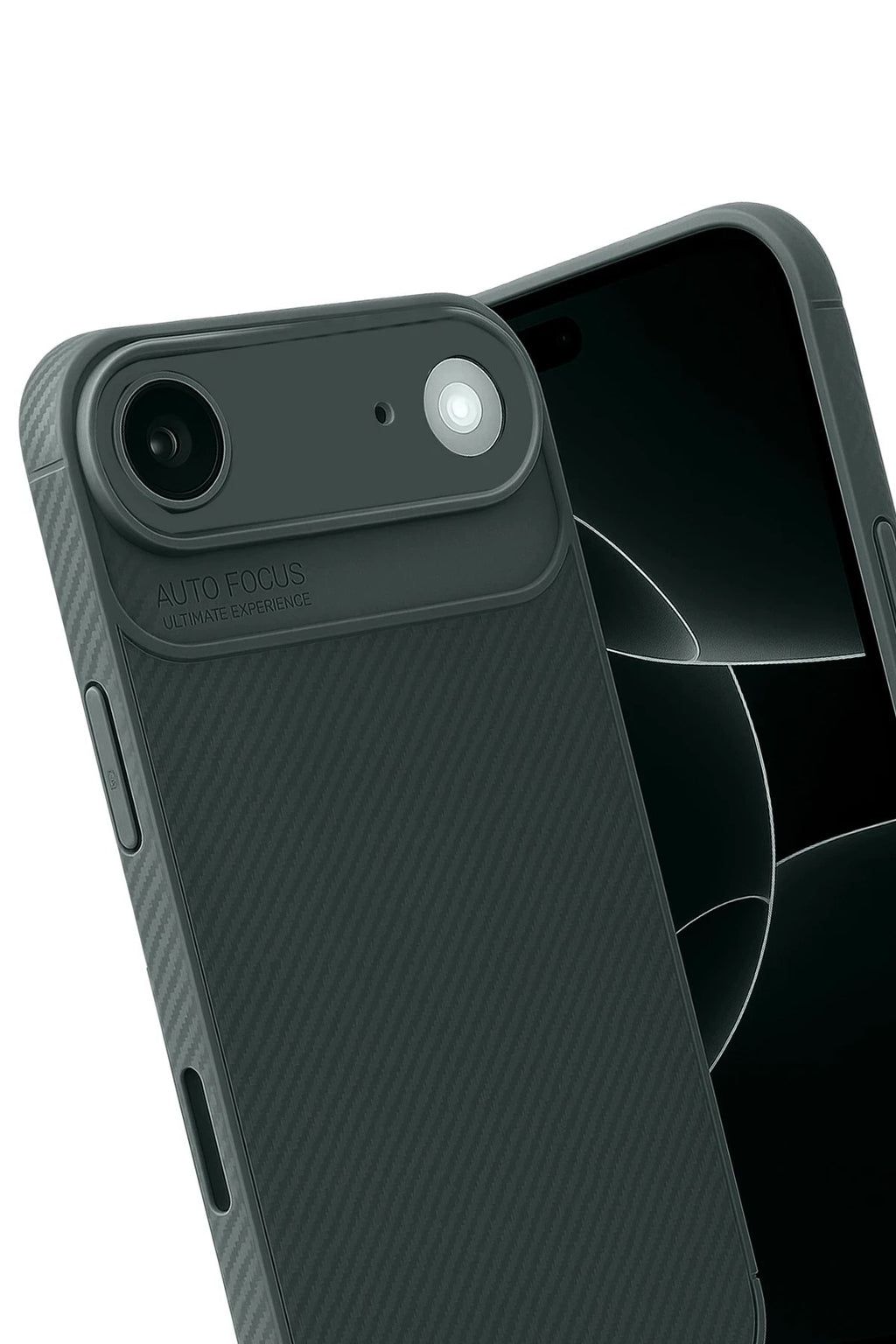 Mey İthalat® iPhone 17 Air Auto Focus Karbon Kapak - Koyu Yeşil