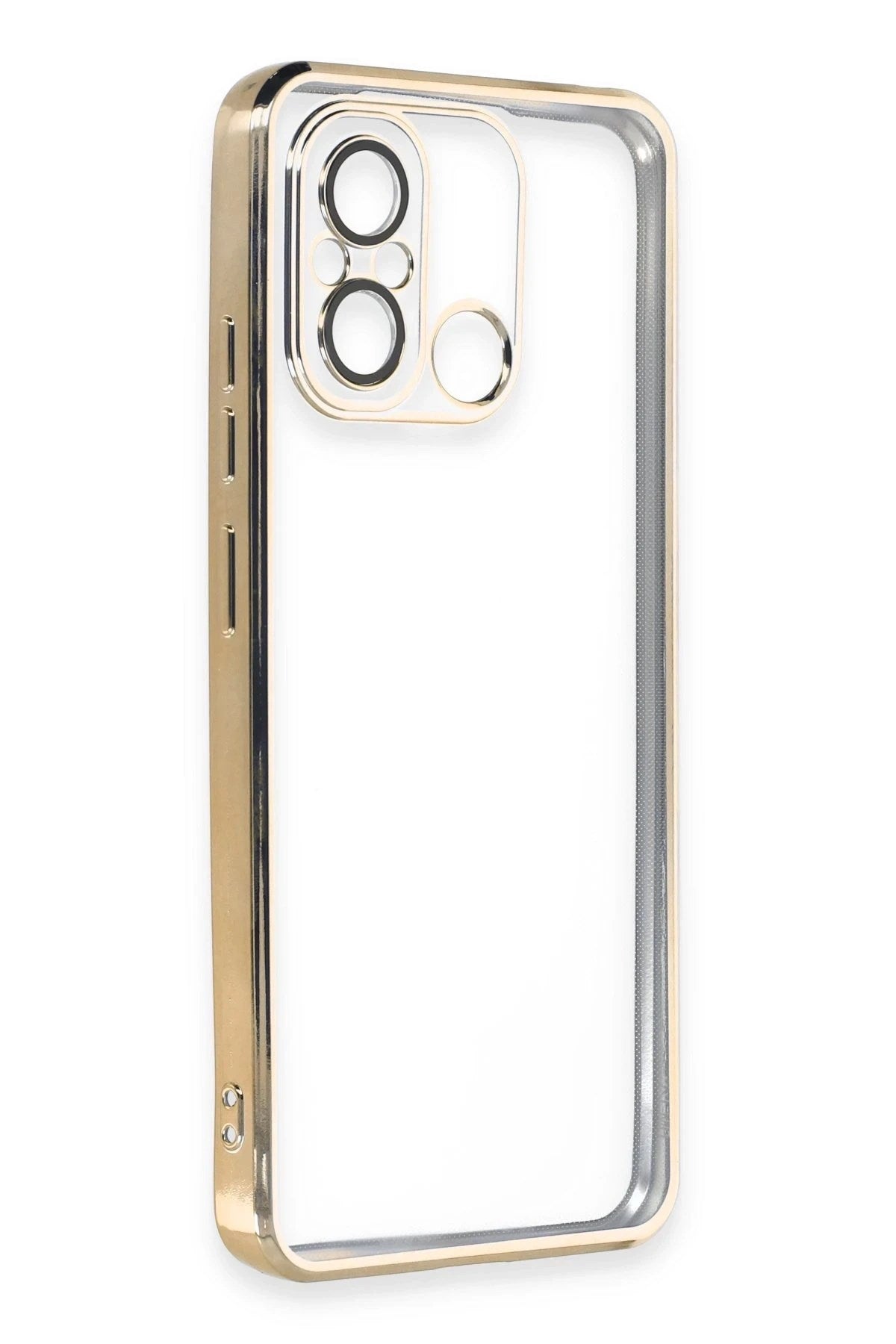 Mey İthalat® Redmi 12C Kılıf Lensli Silikon - Gold