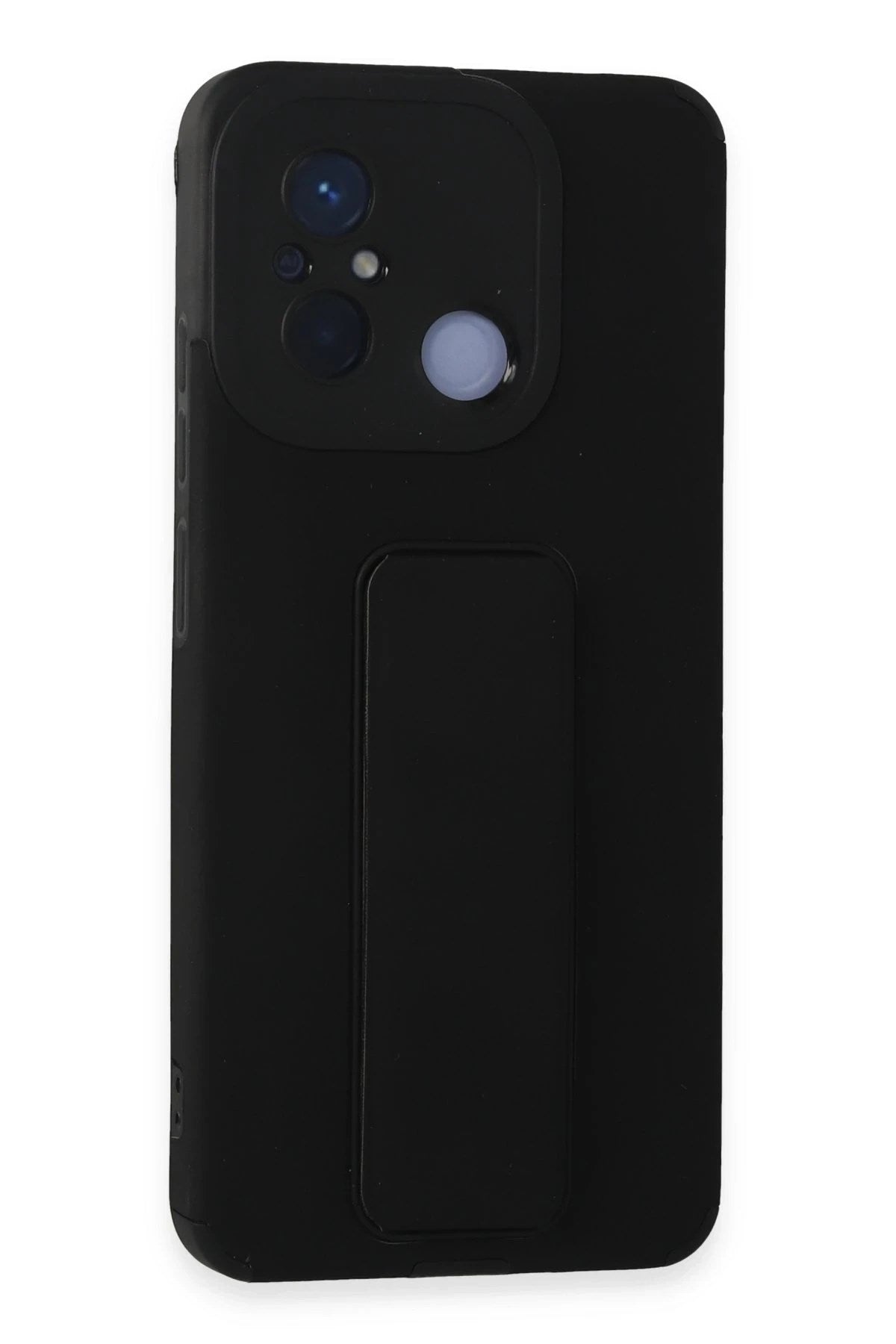 Mey İthalat® Redmi 12C Kılıf Mega Standlı Silikon - Siyah