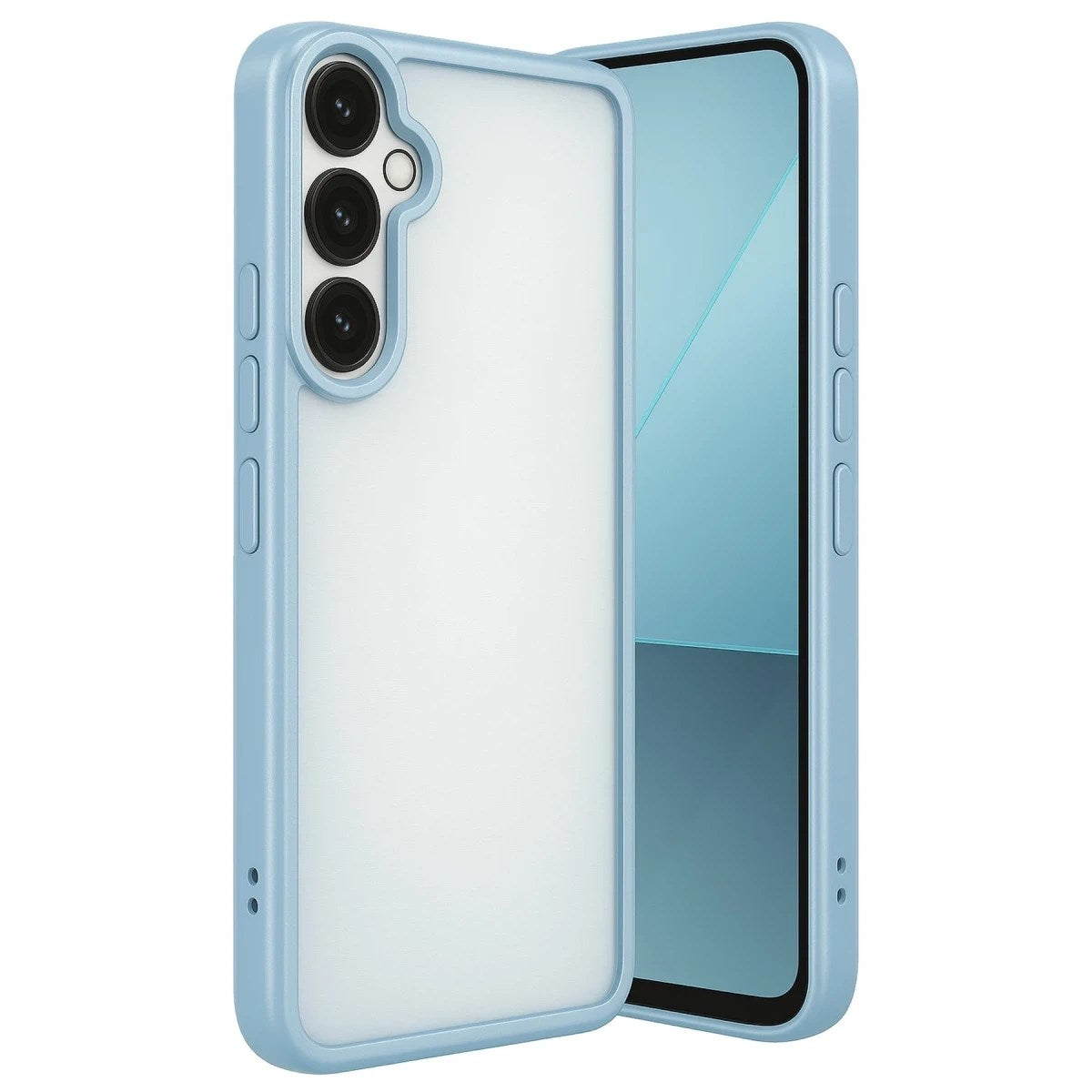 Mey İthalat® Samsung Galaxy A24 4G Prime Kılıf Lensli Silikon - Açık Mavi