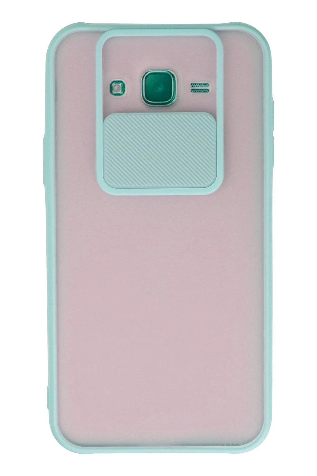 Mey İthalat® Samsung Galaxy J7 Kılıf Palm Buzlu Kamera Sürgülü Silikon - Turkuaz