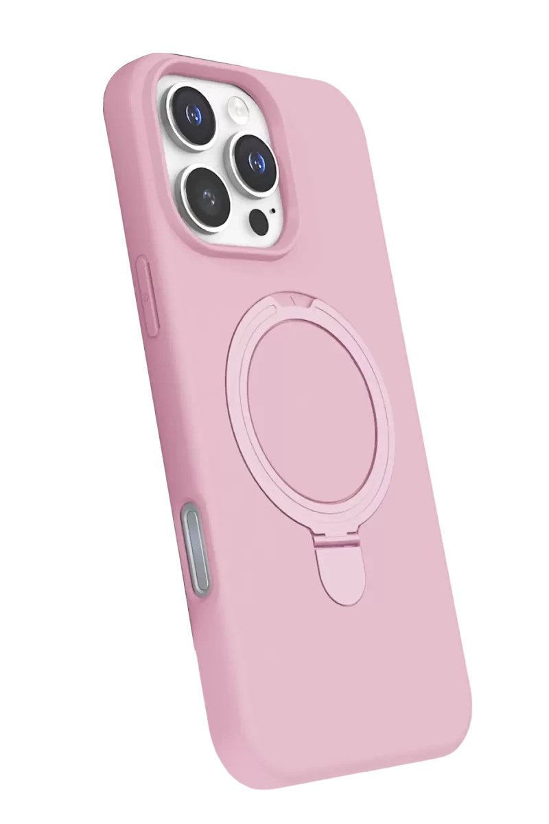 Mey İthalat® iPhone 16 Pro Max Regal Magsafe Standlı Kapak - Açık Pembe