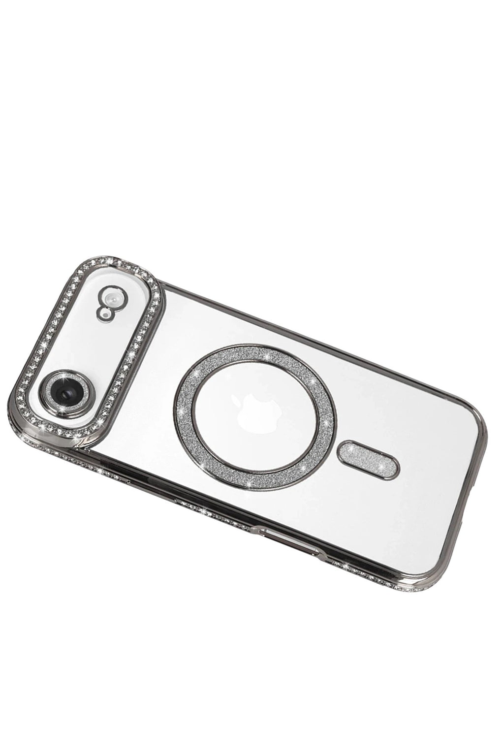 Mey İthalat® iPhone 17 Air Joke Simli Magneticsafe Kılıf - Gümüş