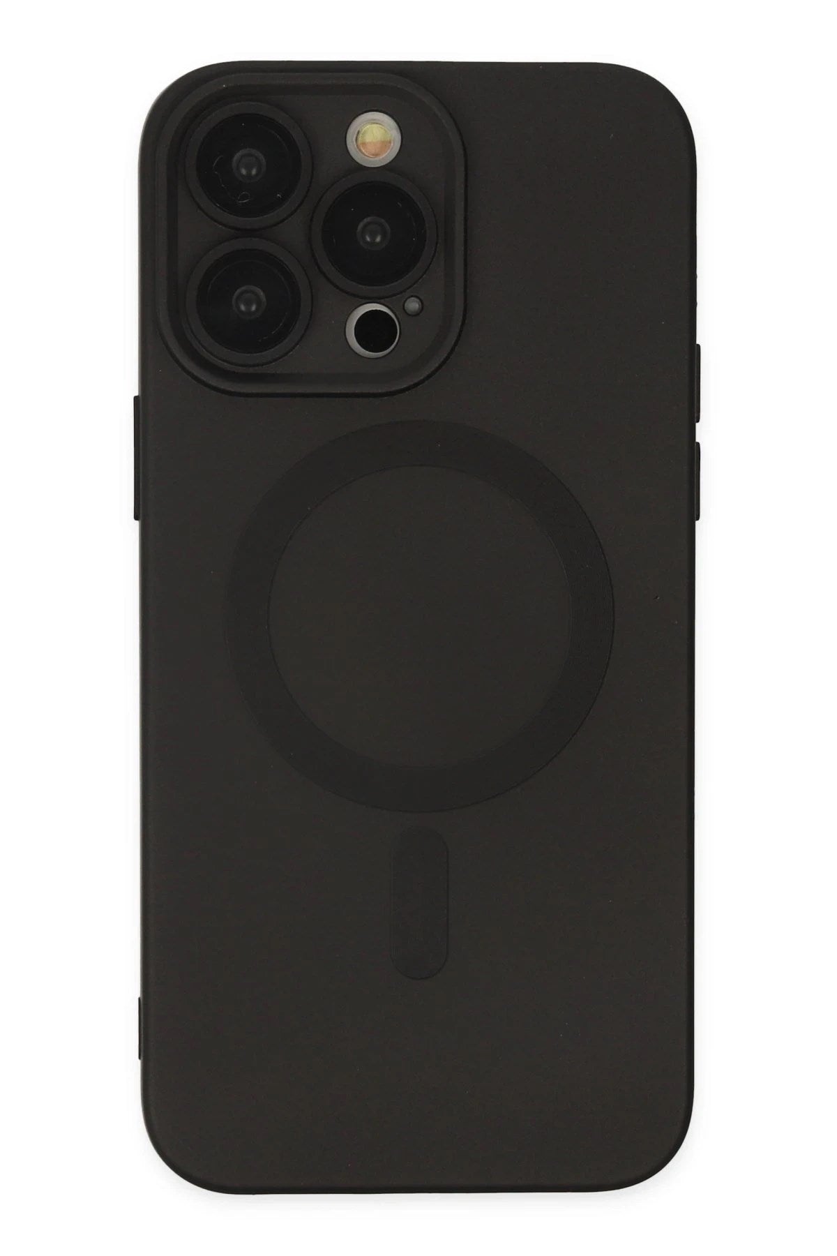 Mey İthalat® iPhone 13 Pro Kılıf Moshi Lens Magneticsafe Silikon - Siyah