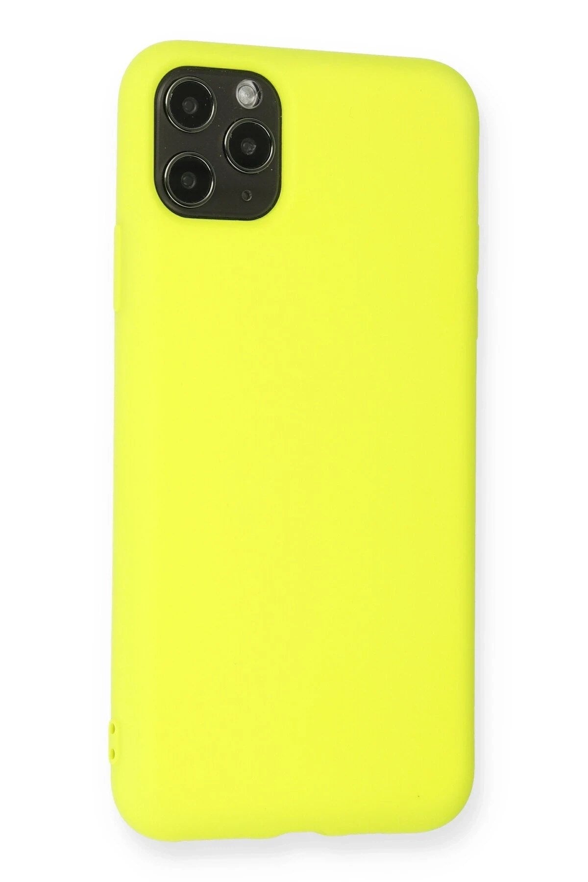 Mey İthalat® iPhone 11 Pro Max Kılıf Nano içi Kadife Silikon - Sarı