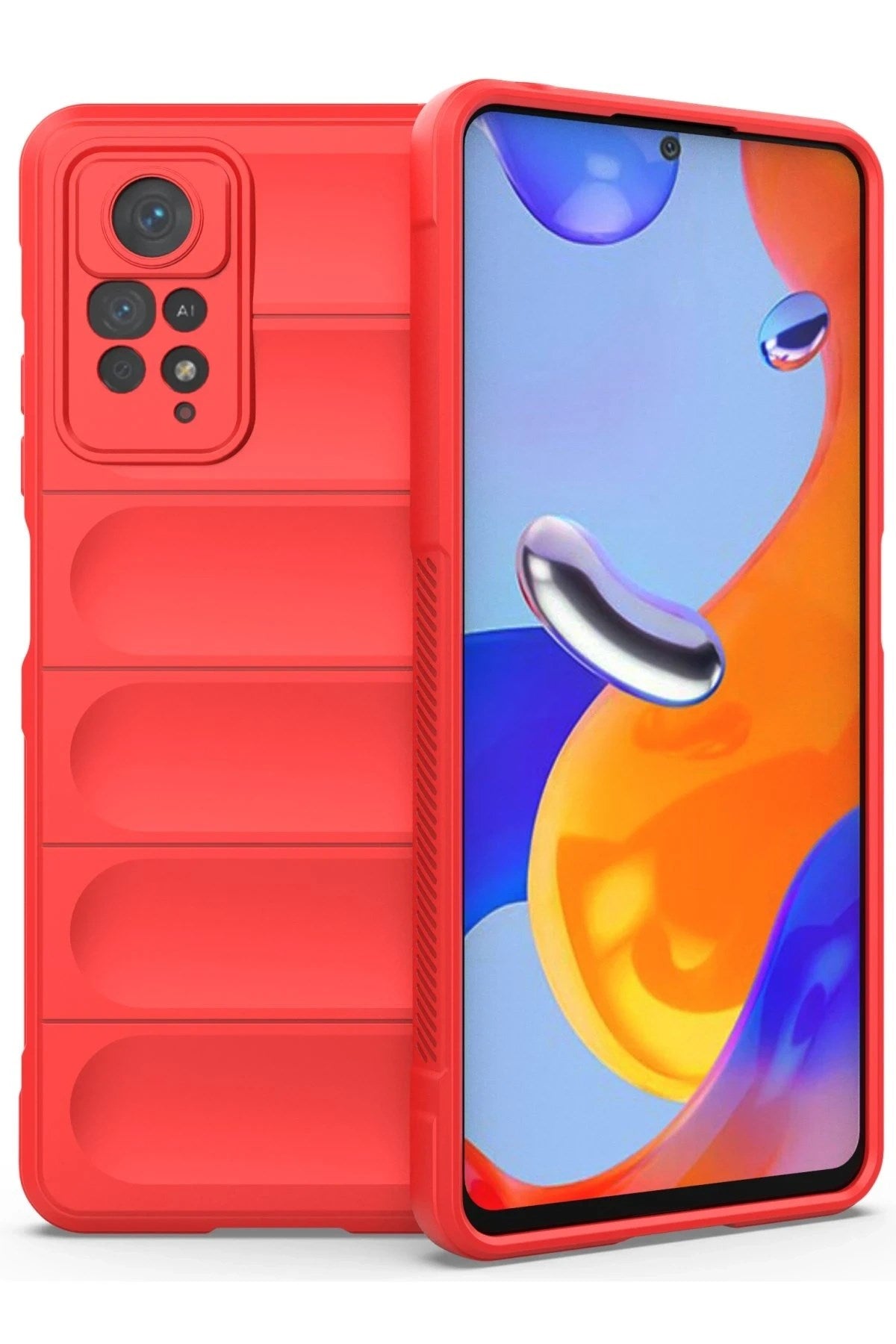 Mey İthalat® Redmi Note 11 Pro Kılıf Optimum Silikon - Kırmızı