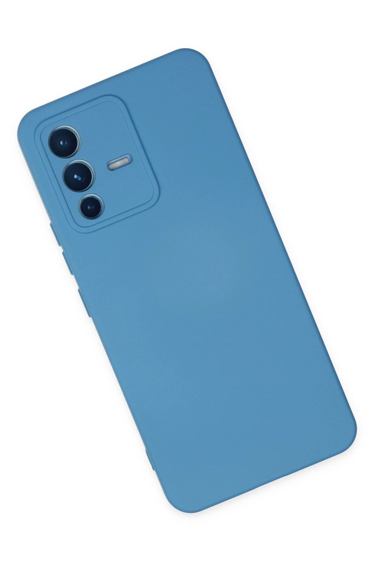 Mey İthalat® Vivo V23 5G Kılıf Nano içi Kadife Silikon - Mavi
