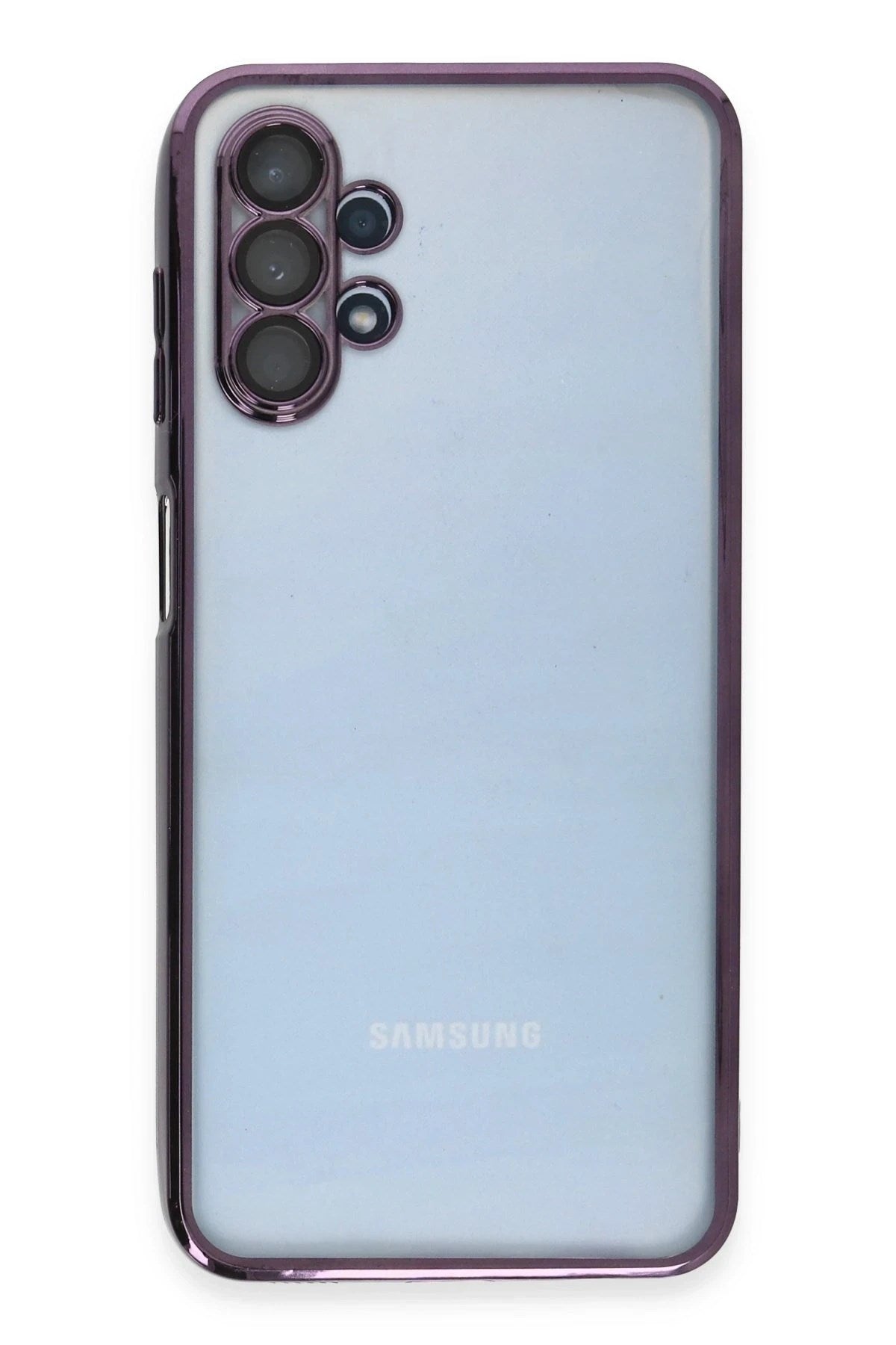 Mey İthalat® Samsung Galaxy A13 4G Kılıf Lensli Silikon - Mor