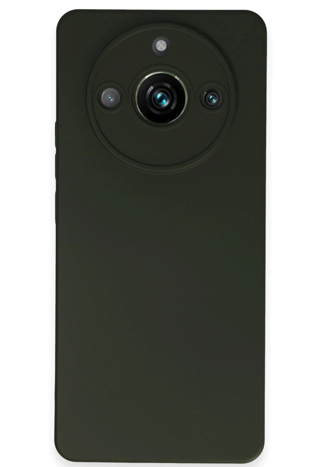 Mey İthalat® Realme 11 Pro Kılıf Nano içi Kadife Silikon - Koyu Yeşil
